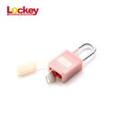 38mm Steel Shackle Nylon Body Safety Padlock With Transparent Dustproof Rubber Cover