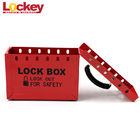 Portable Steel Loto Safety Lock Group Lockout Box Red Color Ong Service Life