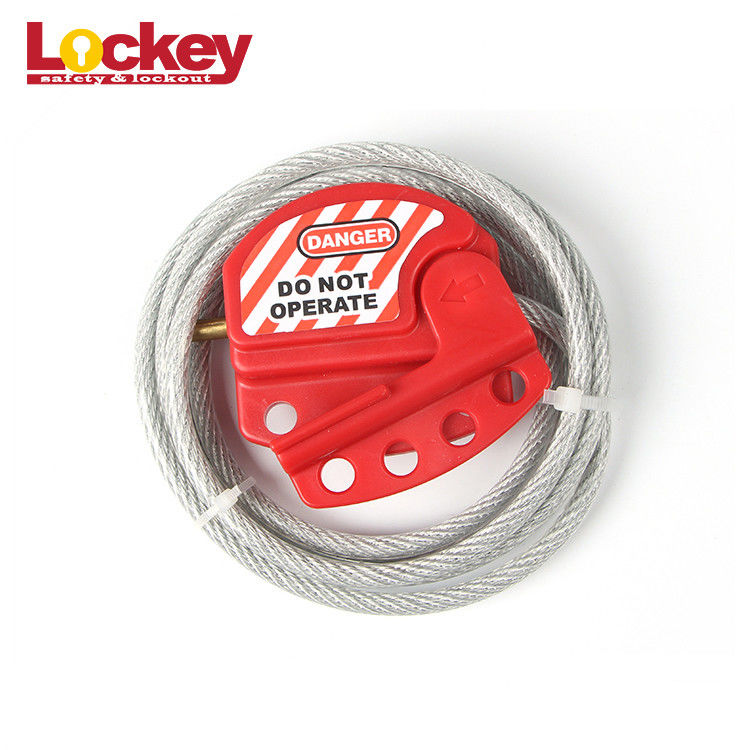 Durable Loto Cable Lock Flexible Steel Cable Lockout Dia. 6mm Length 2m