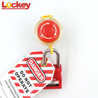 Do fechamento bonde do interruptor de Lockey botão de parada transparente da emergência da segurança